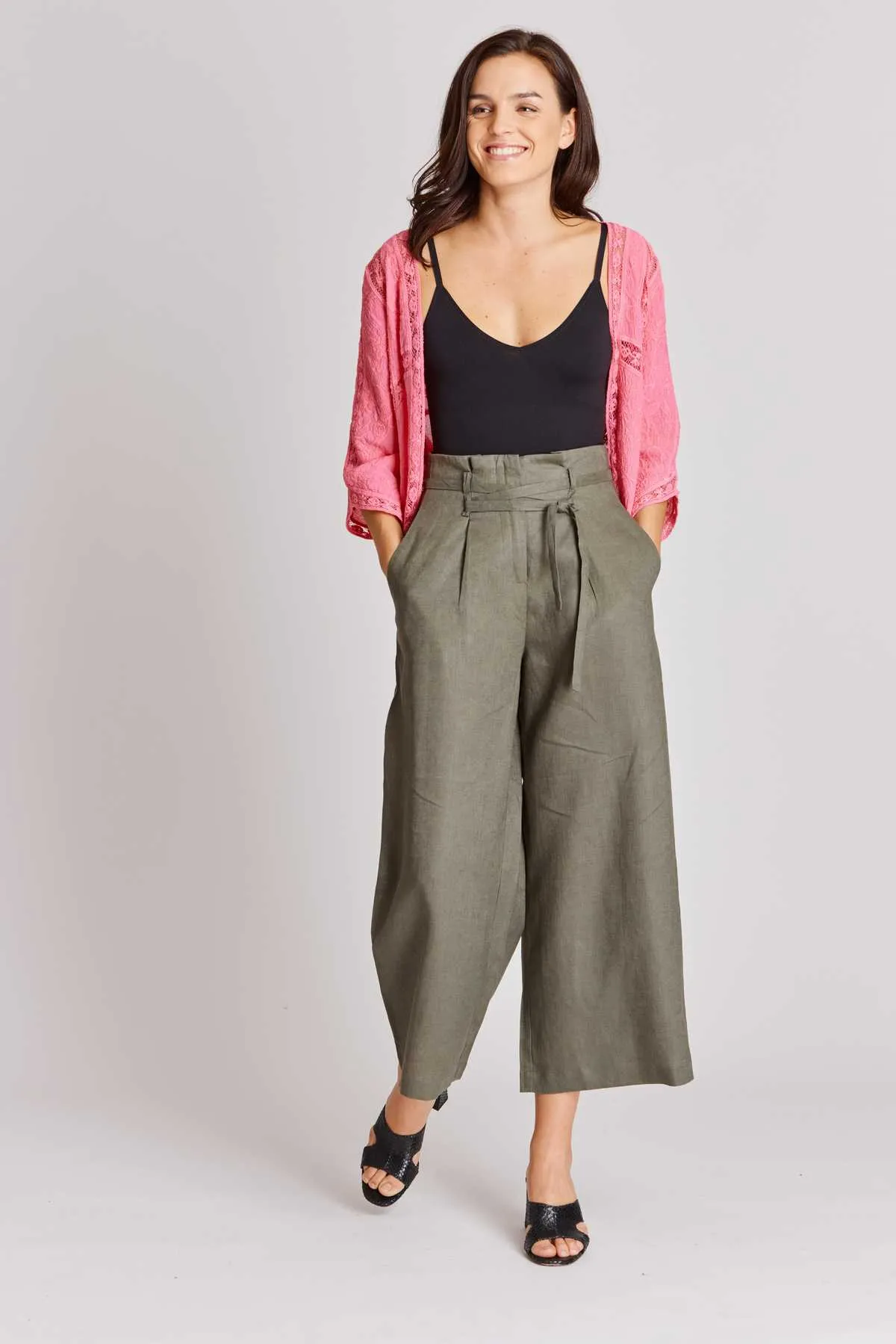 Malala Linen Pant -Black