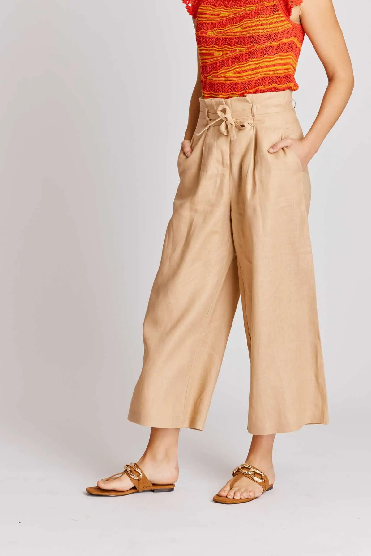 Malala Linen Pant -Black