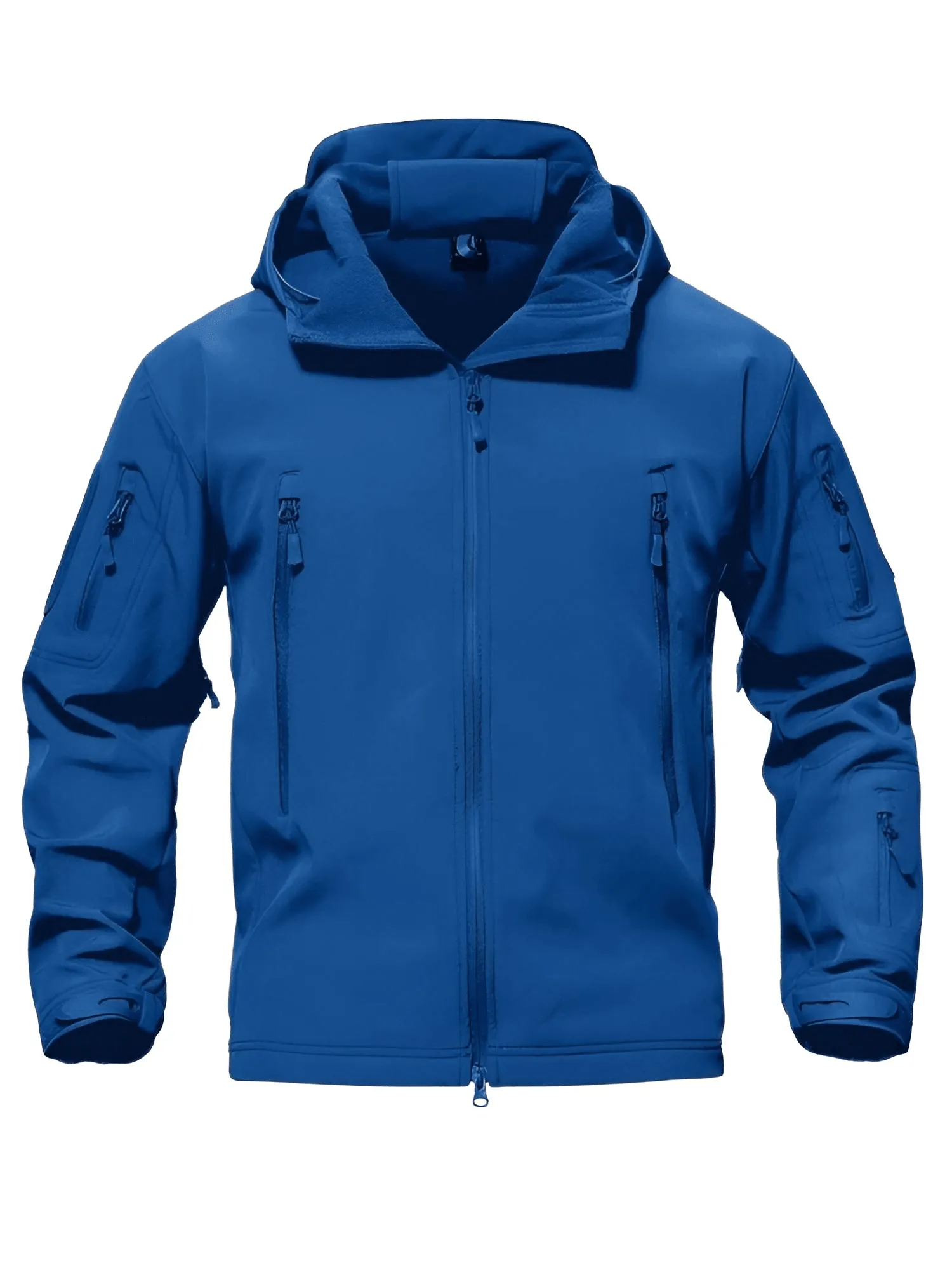 Men's Winter Jacket - Water-Resistant Soft Shell Coat with Hood & Fleece Lining