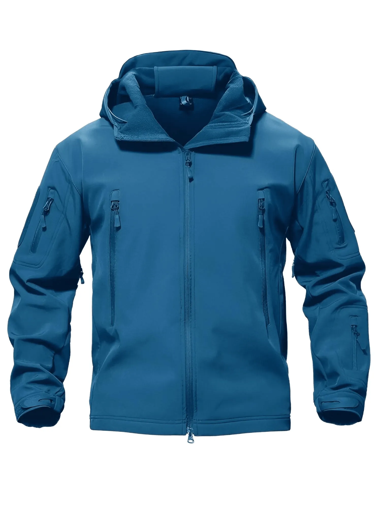 Men's Winter Jacket - Water-Resistant Soft Shell Coat with Hood & Fleece Lining