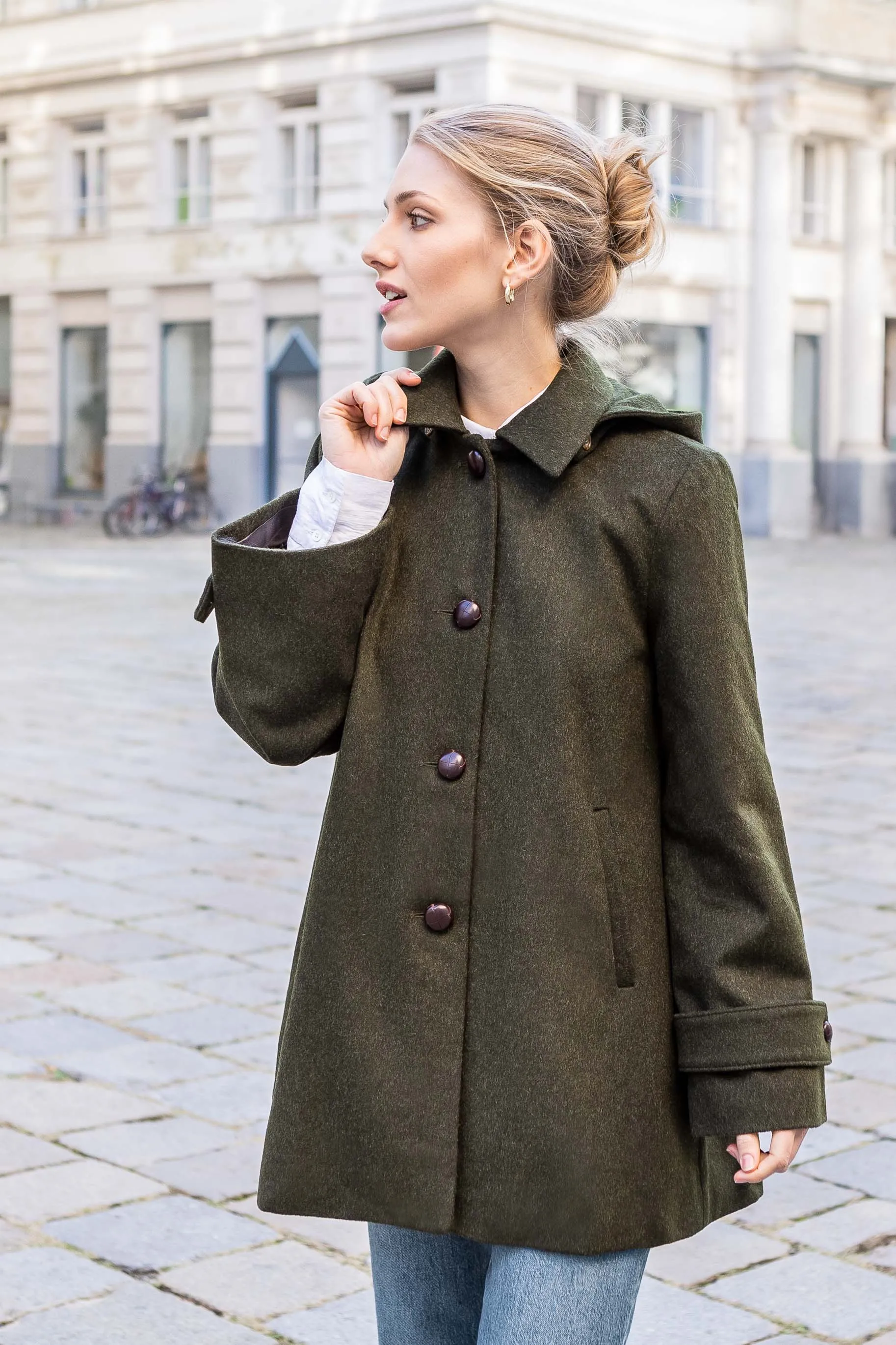 Nadya Loden Coat in Charcoal