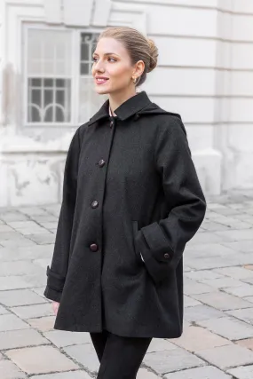 Nadya Loden Coat in Charcoal