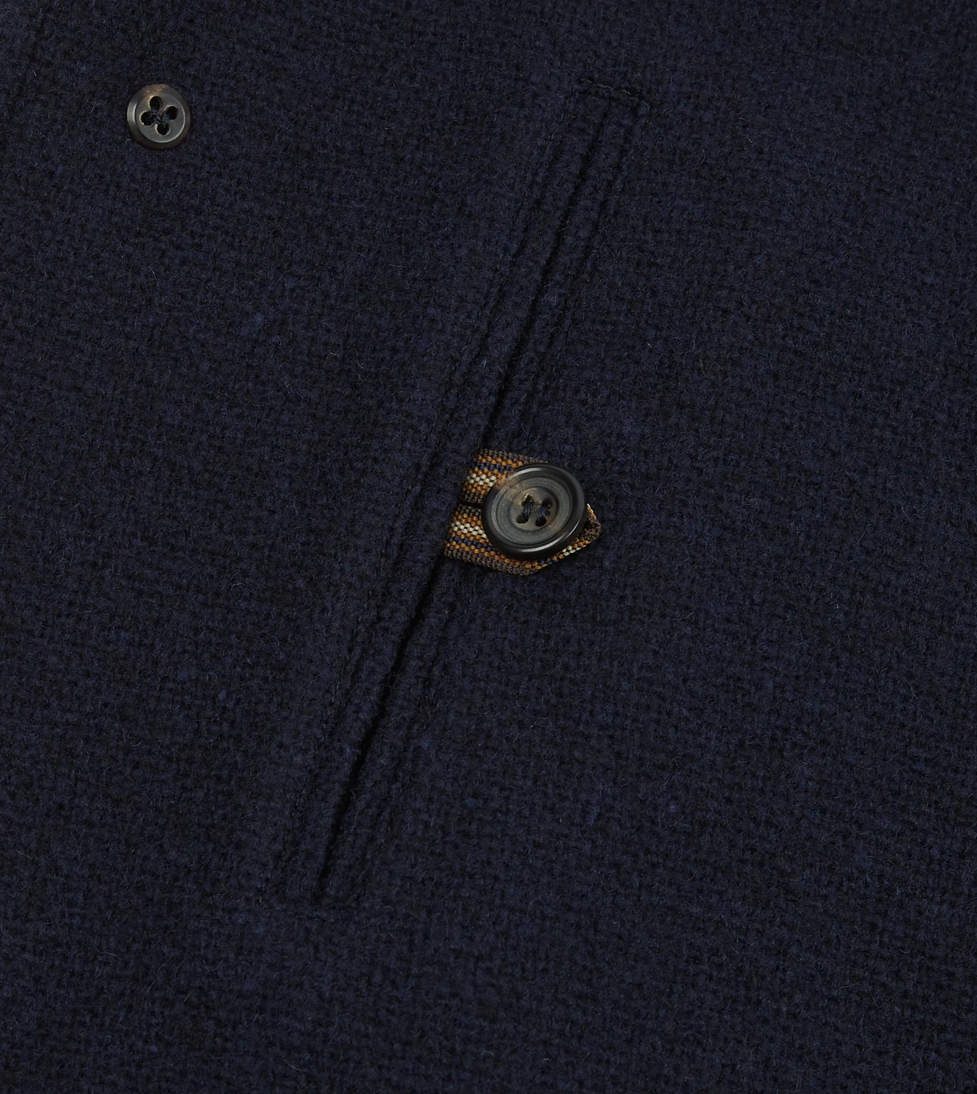 Navy Wool Raglan Coat