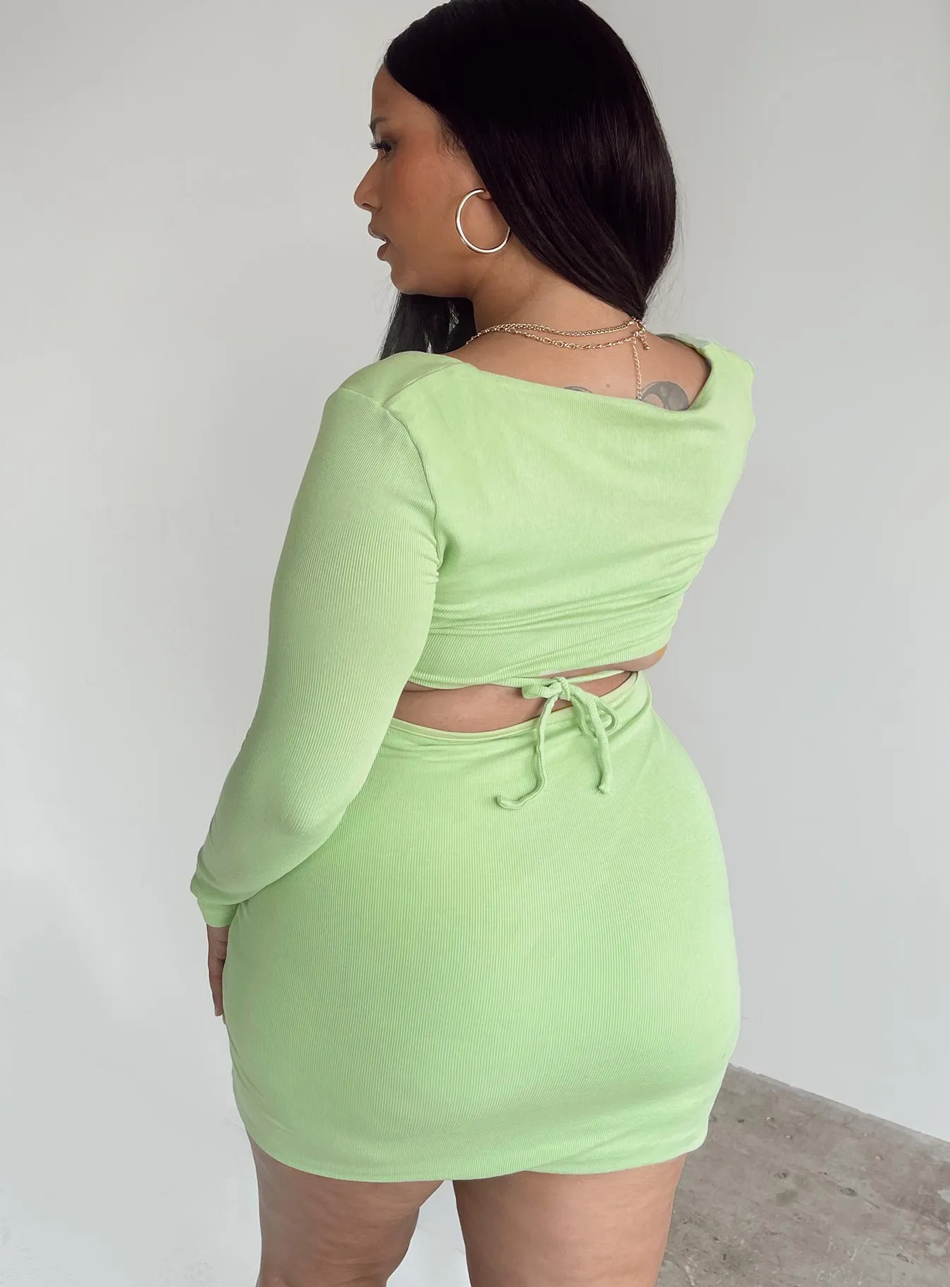 Nolan Mini Dress Green Curve