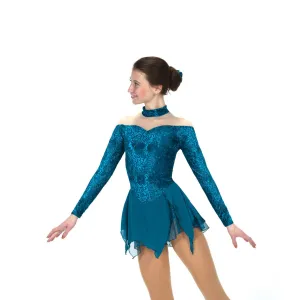 Oceanesque 602 Competition Skating Dress Turquoise