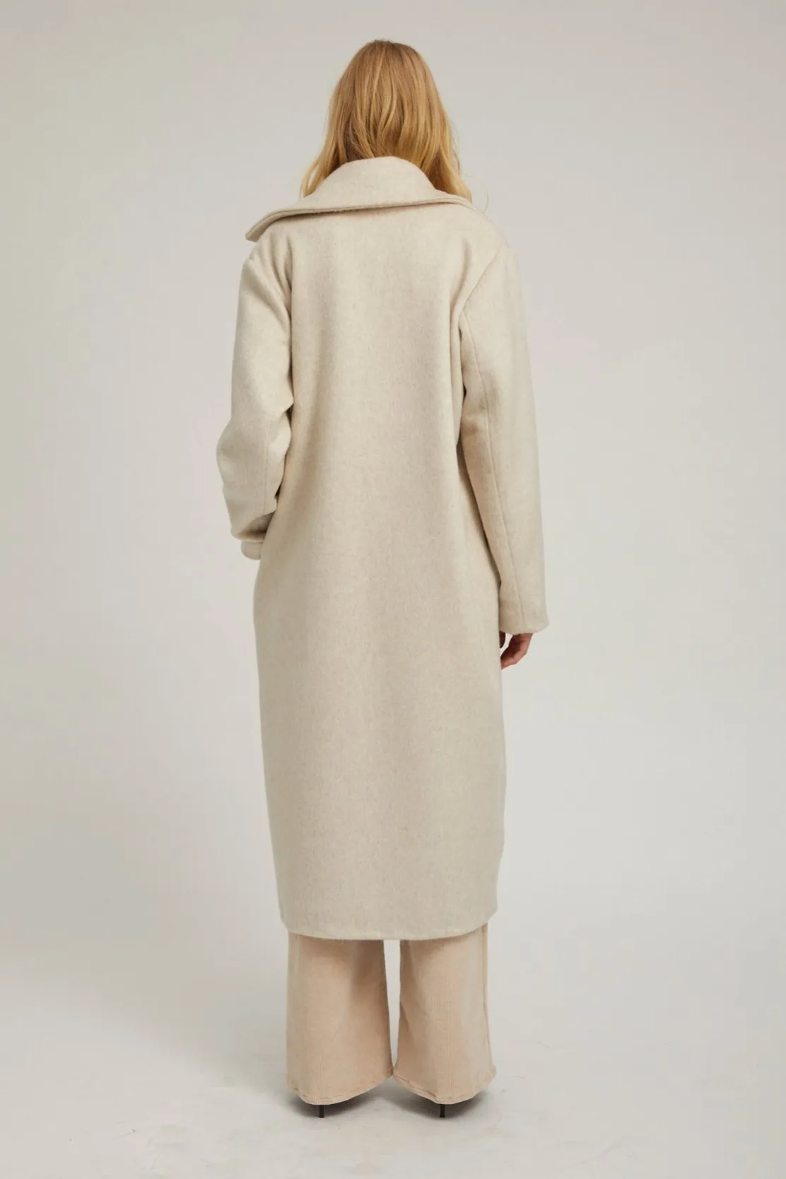 Off White Wool Cashmere Classic Coat