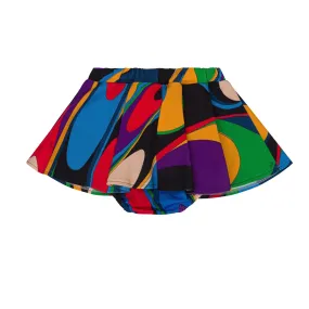 Onde Print Viscose Skirt