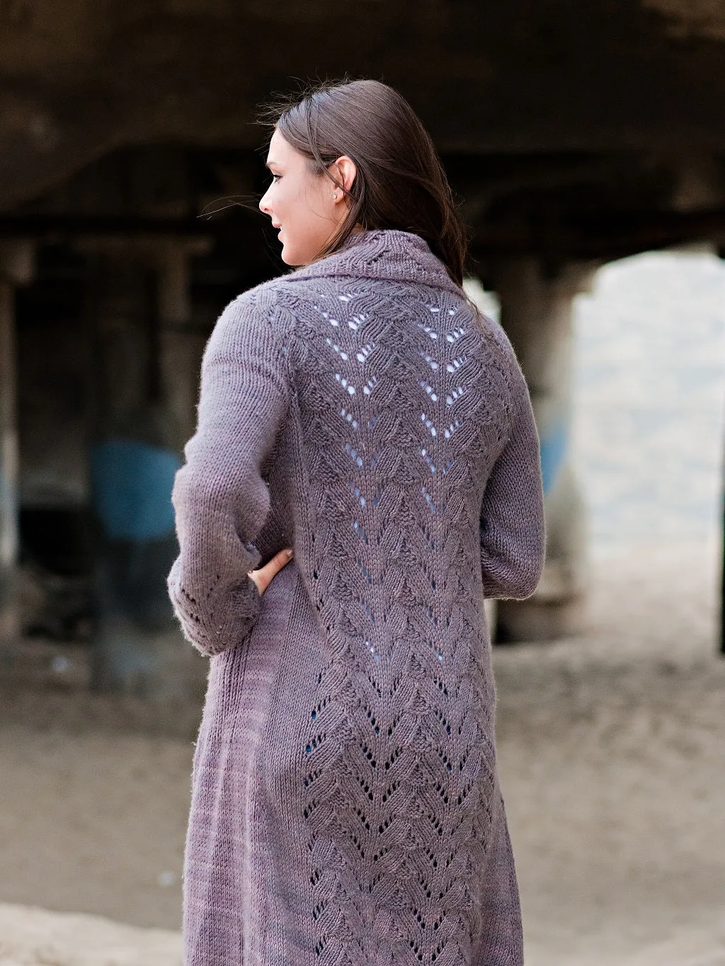 Openwork Tealeaves Cardigan Pattern