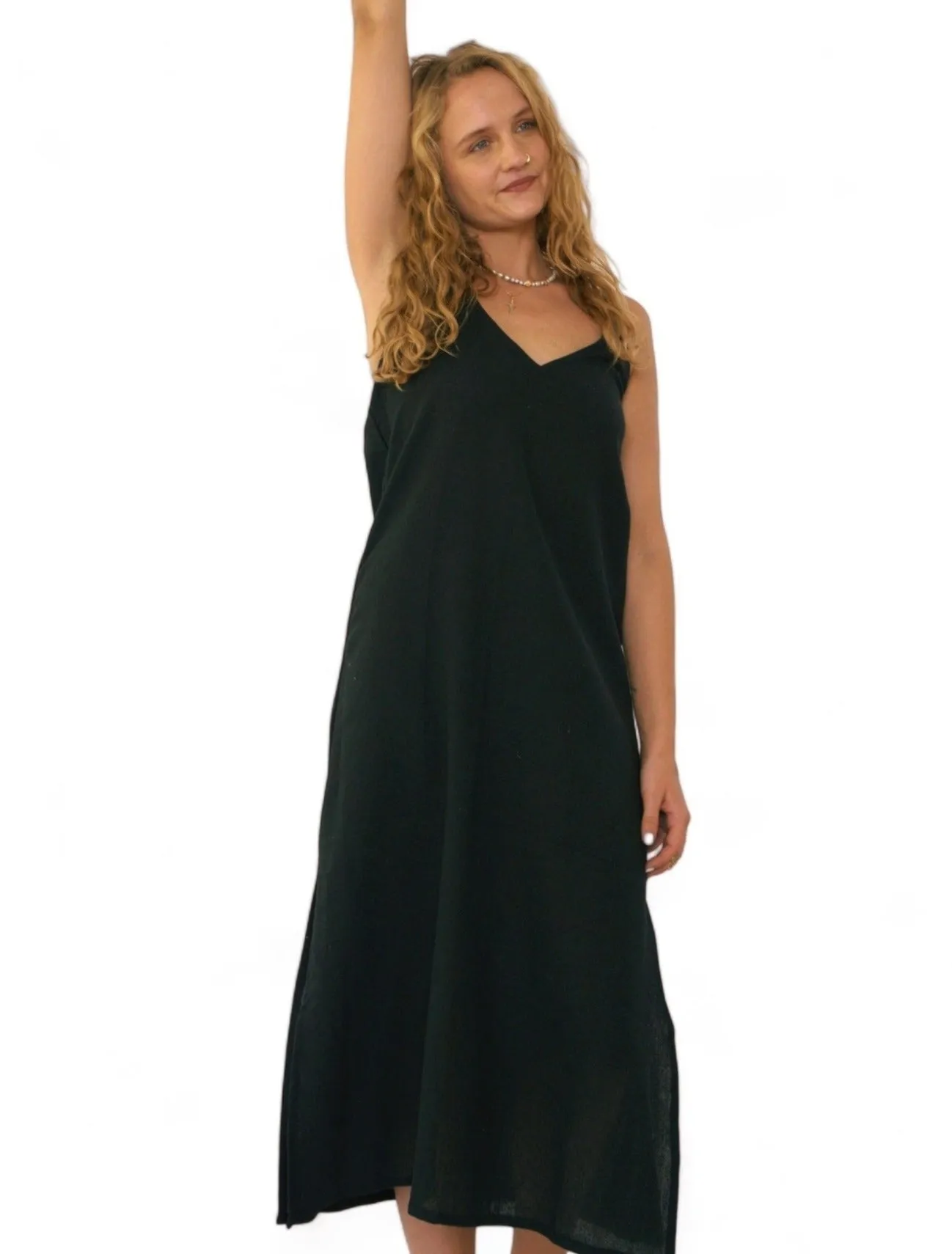 Organic Cotton Black Dress