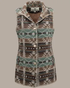 Outback Trading Company Women’s Brown Stockard Aztec Vest 29655-BRN