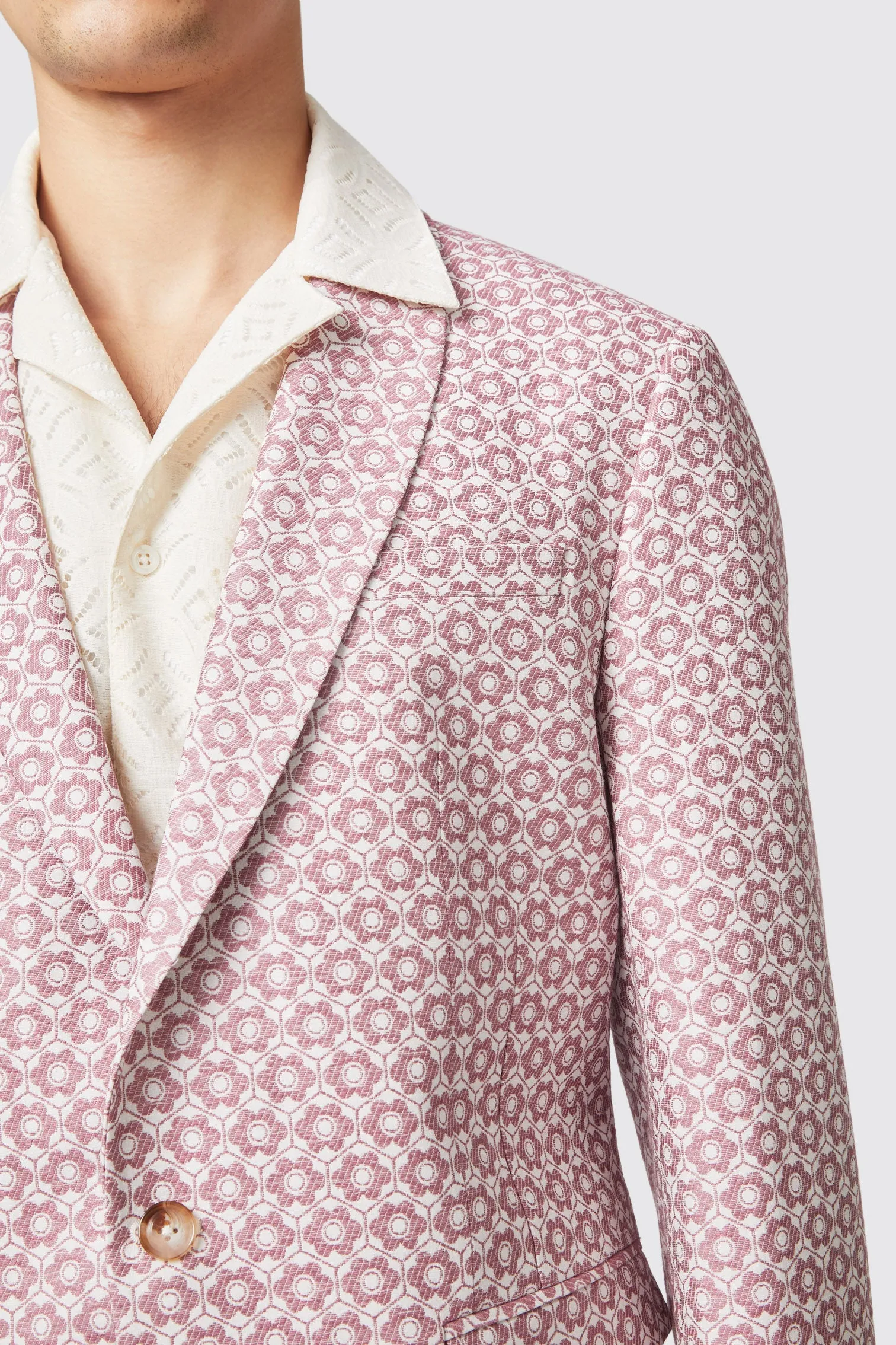 Parsi Cream Mauve Suit - ARCHIVE