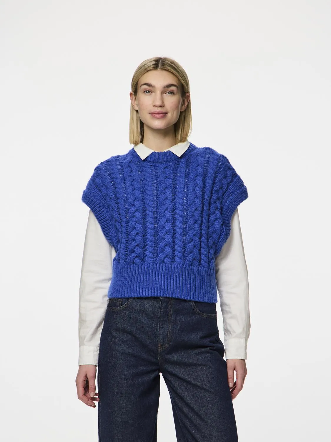 PCSITTA Knit Waistcoat - Beaucoup Blue