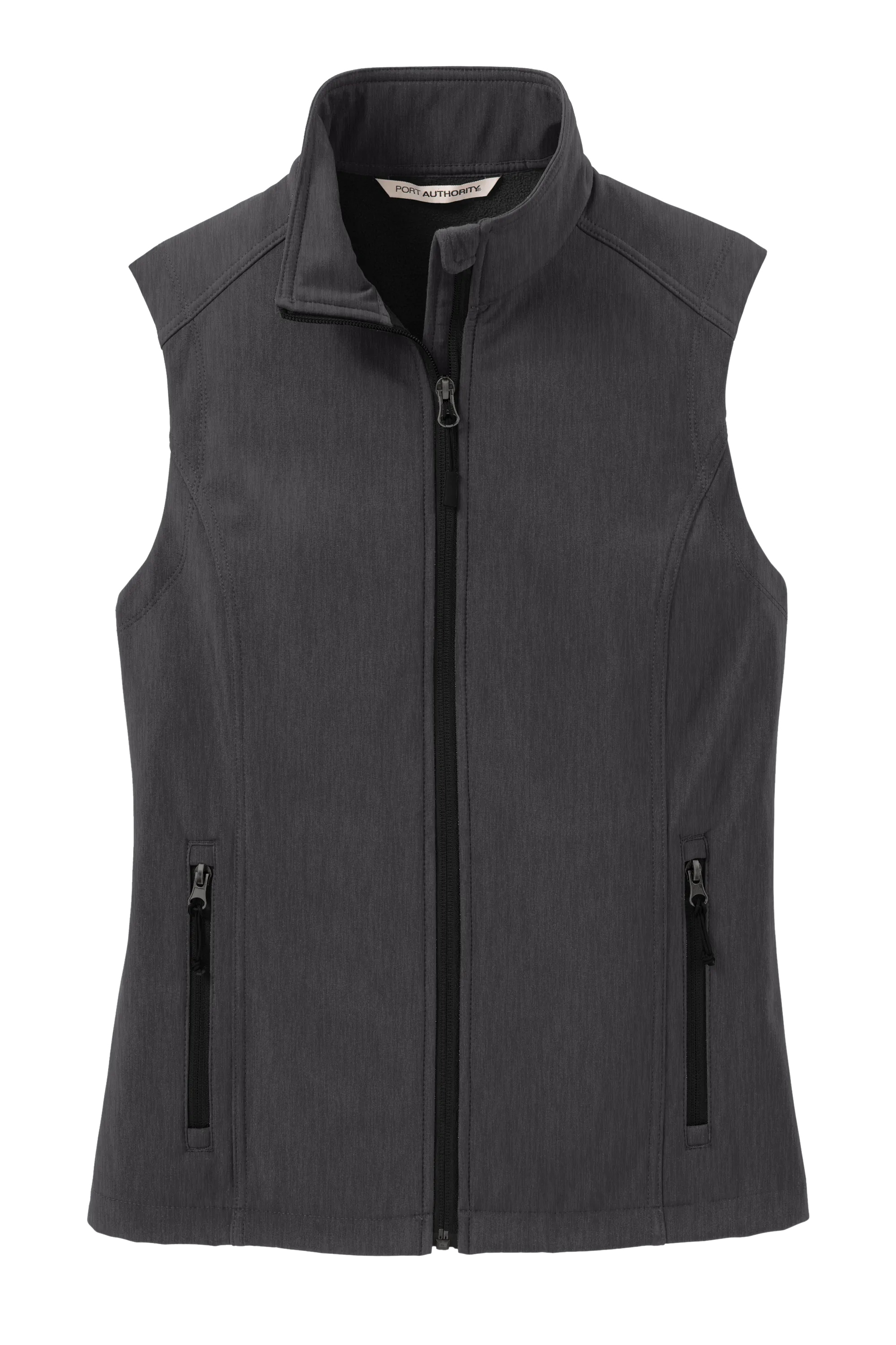 Port Authority® Women's Core Soft Shell Vest - Black Charcoal Heather