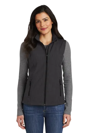 Port Authority® Women's Core Soft Shell Vest - Black Charcoal Heather