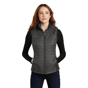 Port Authority® Women's Packable Puffy Vest - Sterling Grey / Graphite