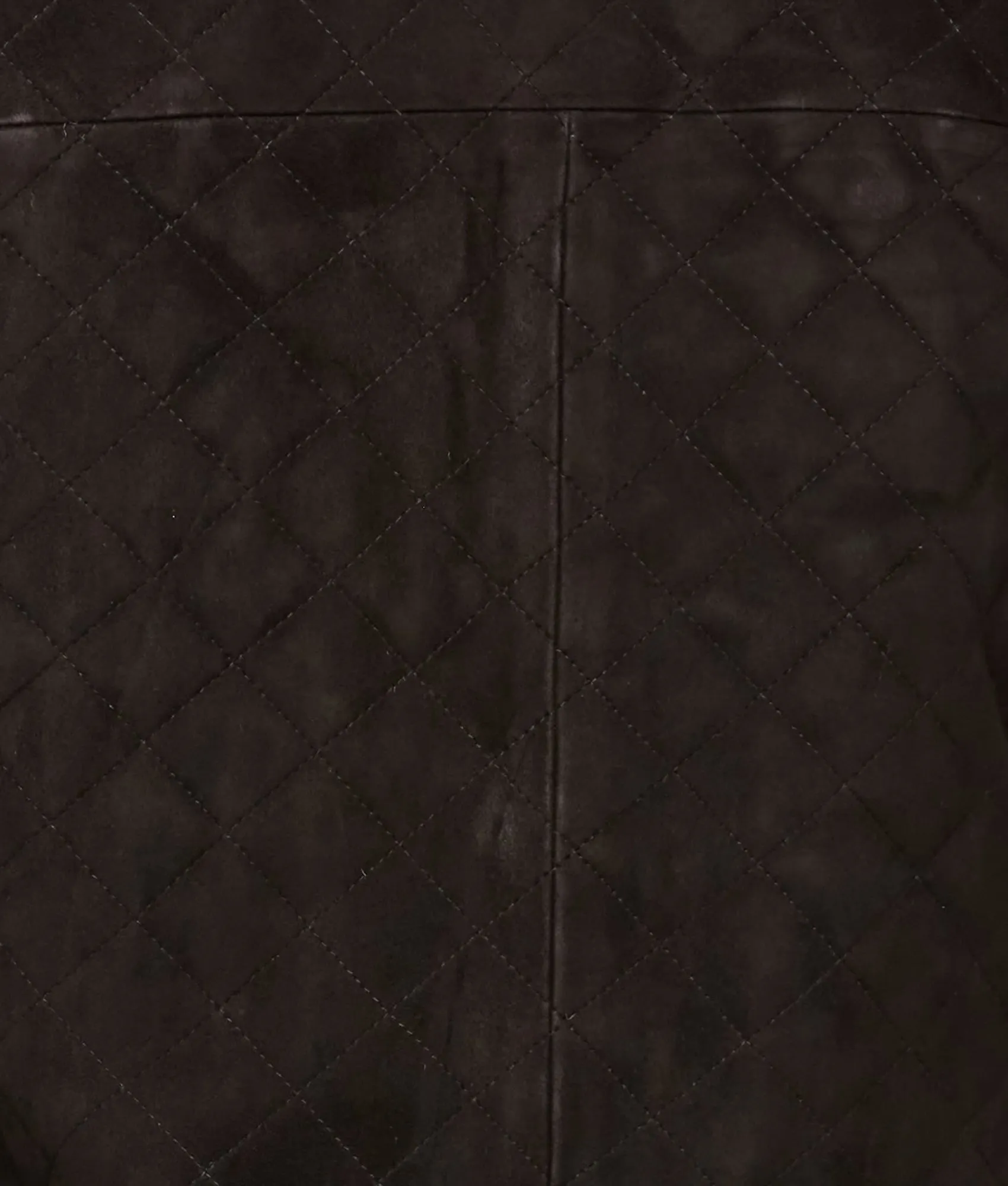 Quilted Suede Vest :: Black