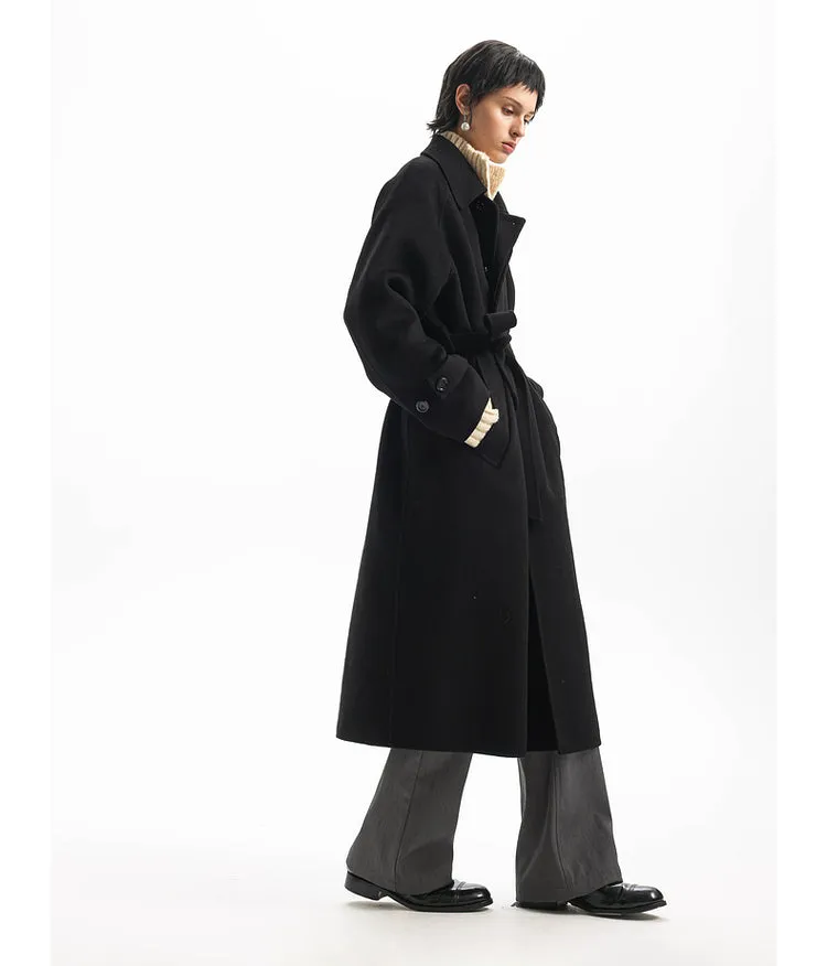 Raglan handmade wool long coat