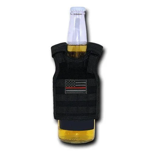 Rapdom Can Bottle Cooler Beverage Insulator Tactical Vest Beer Thin Red Line