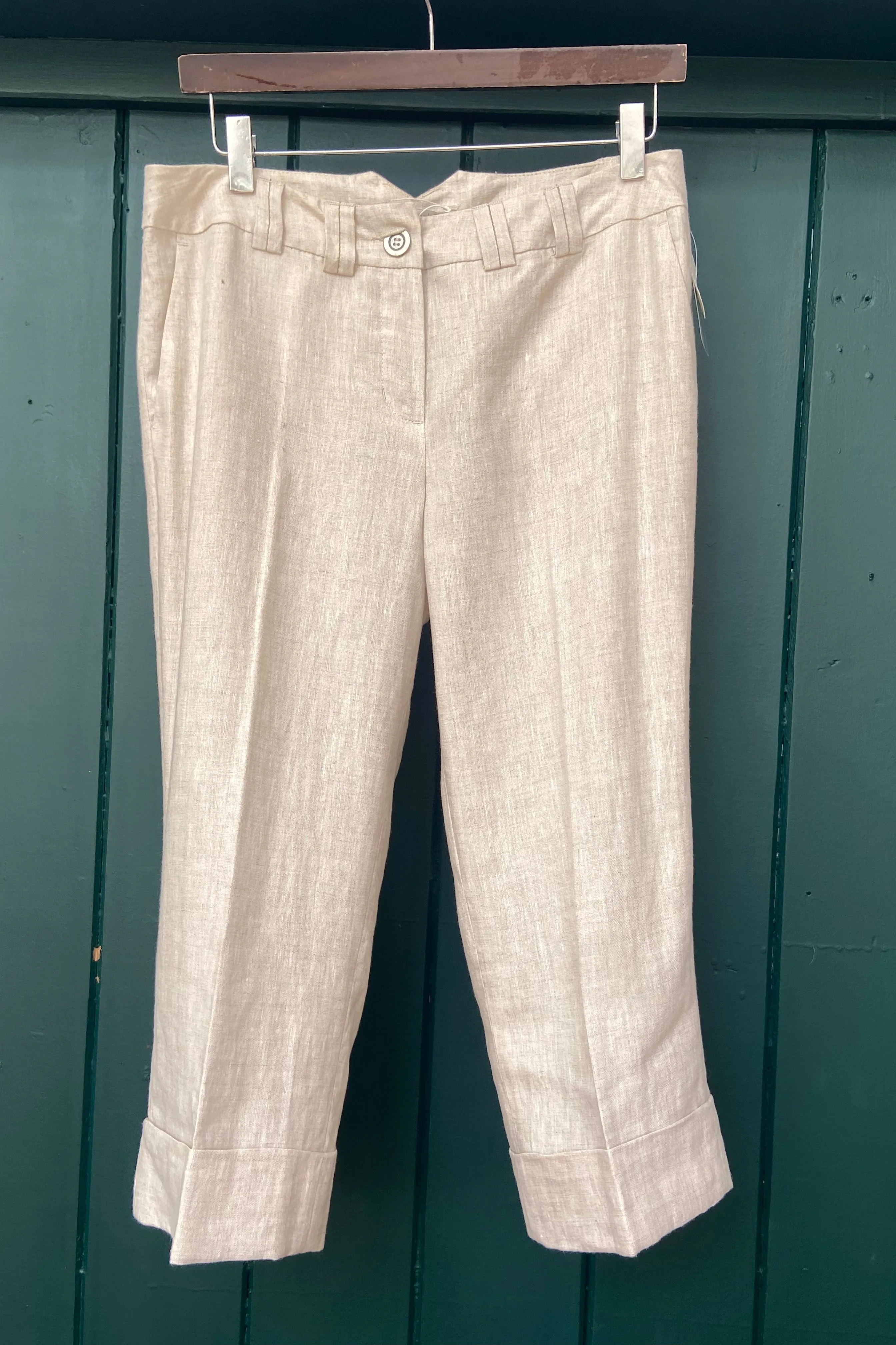 Re-Wear Bandolera Linen Cropped Trousers