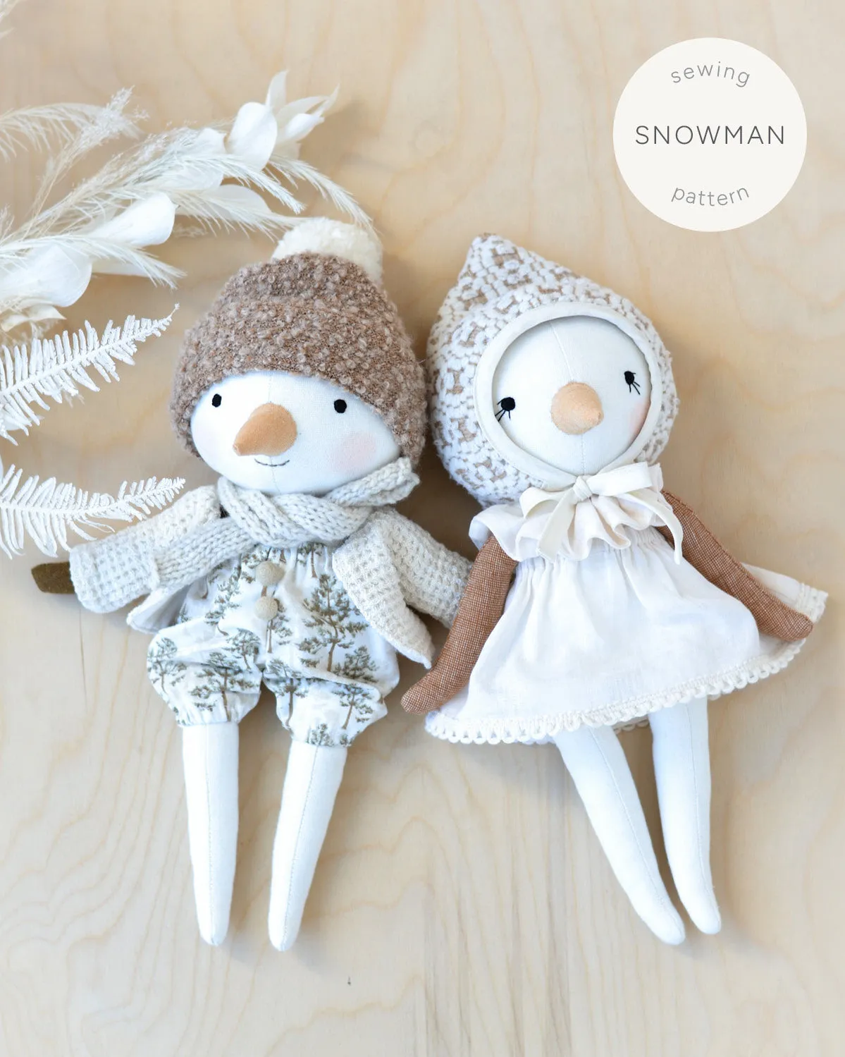 Sewing Pattern - Snowman doll