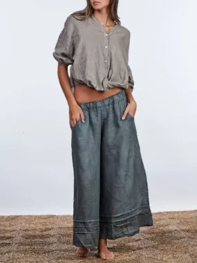 SINJA pants in Almost black