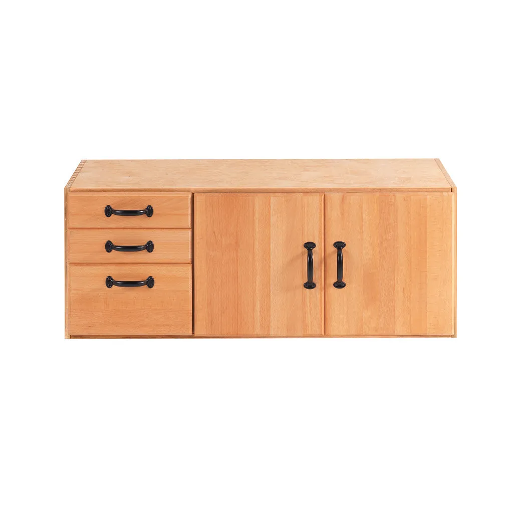 Sjöbergs European Beech Nordic Pro 1400  with Storage Cabinet 56" x 24" x 1-1/8" Thick Top (DCE)