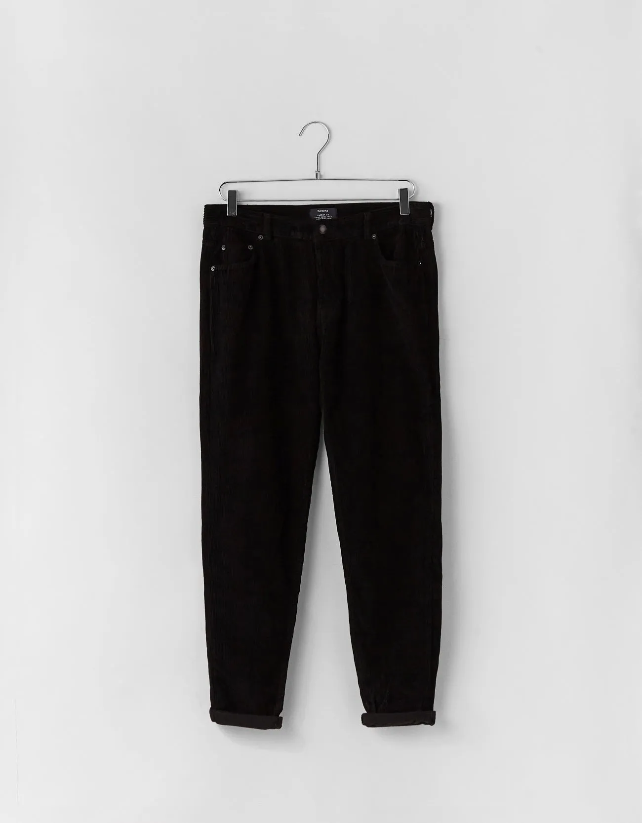 Slim fit corduroy carrot trousers