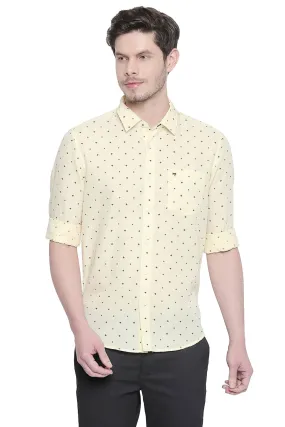 Slim Fit Cotton Linen Printed Shirt