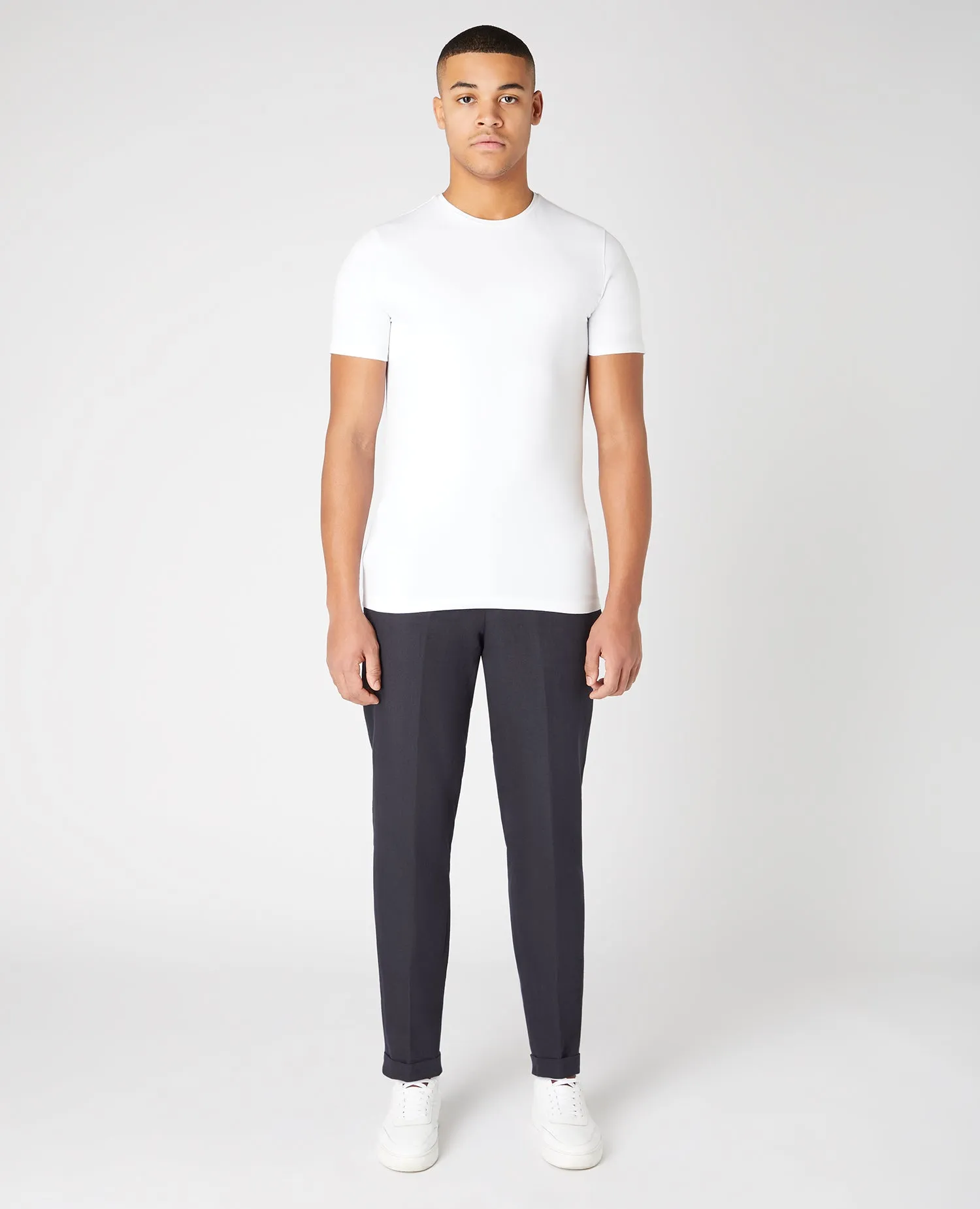 Slim Fit Linen-Blend Trousers