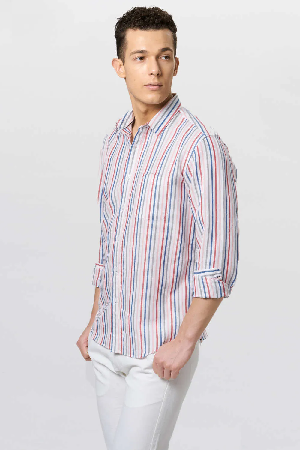 Slim Fit Stripes Shirt