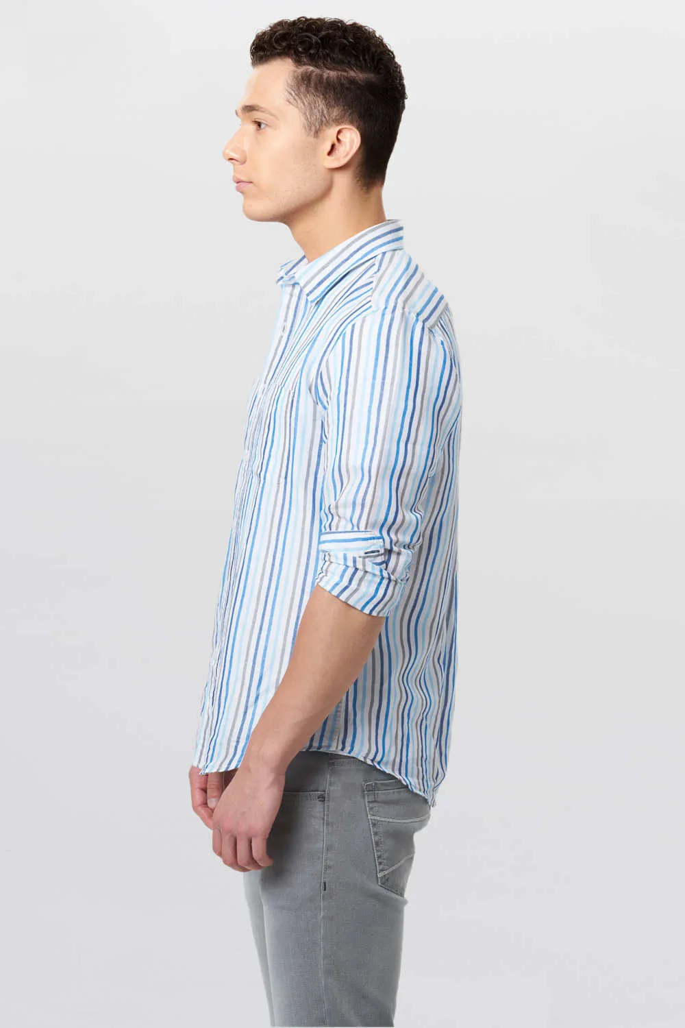 Slim Fit Stripes Shirt