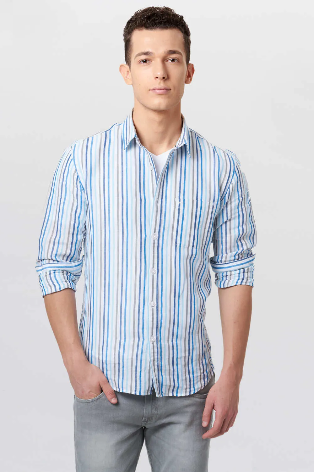 Slim Fit Stripes Shirt