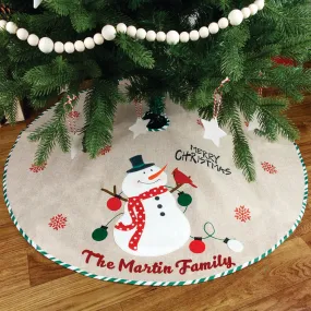 Snowman’s Embrace - 42" Tree Skirt