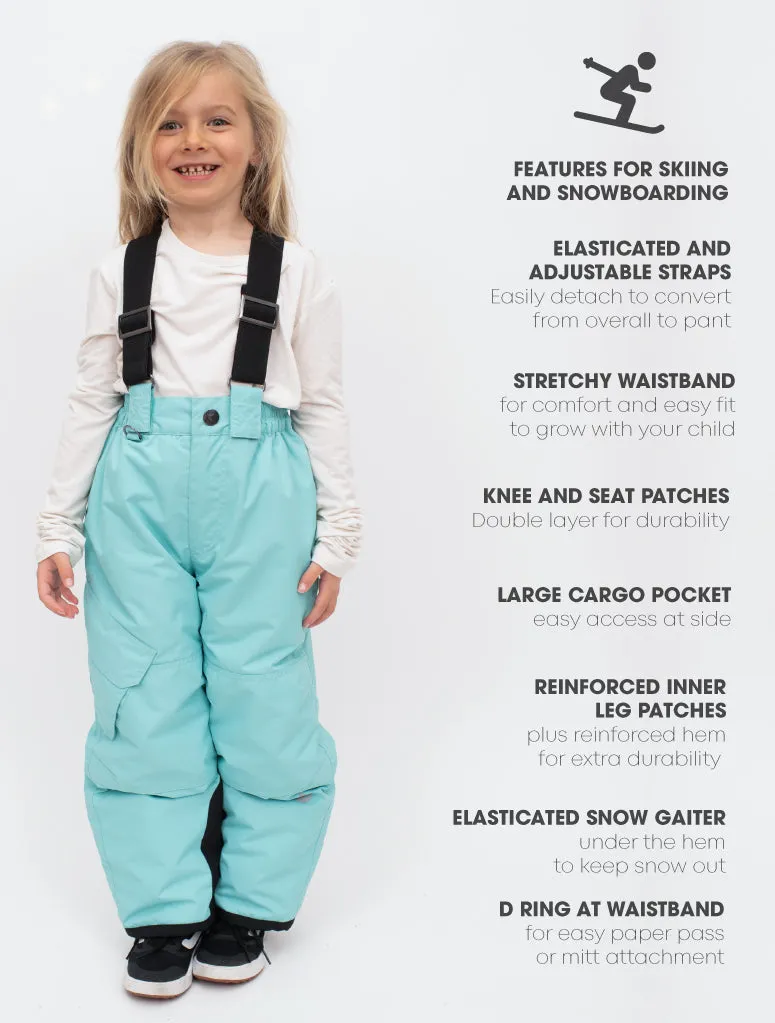 Snowrider Convertible Ski Overalls - Aqua Sky