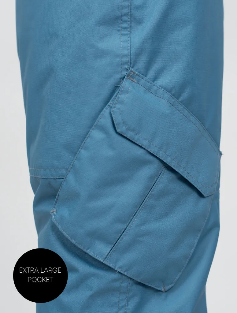 Snowrider Convertible Ski Overalls - Stone Blue