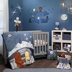 Star Wars Millennium Falcon 4-Piece Crib Bedding Set