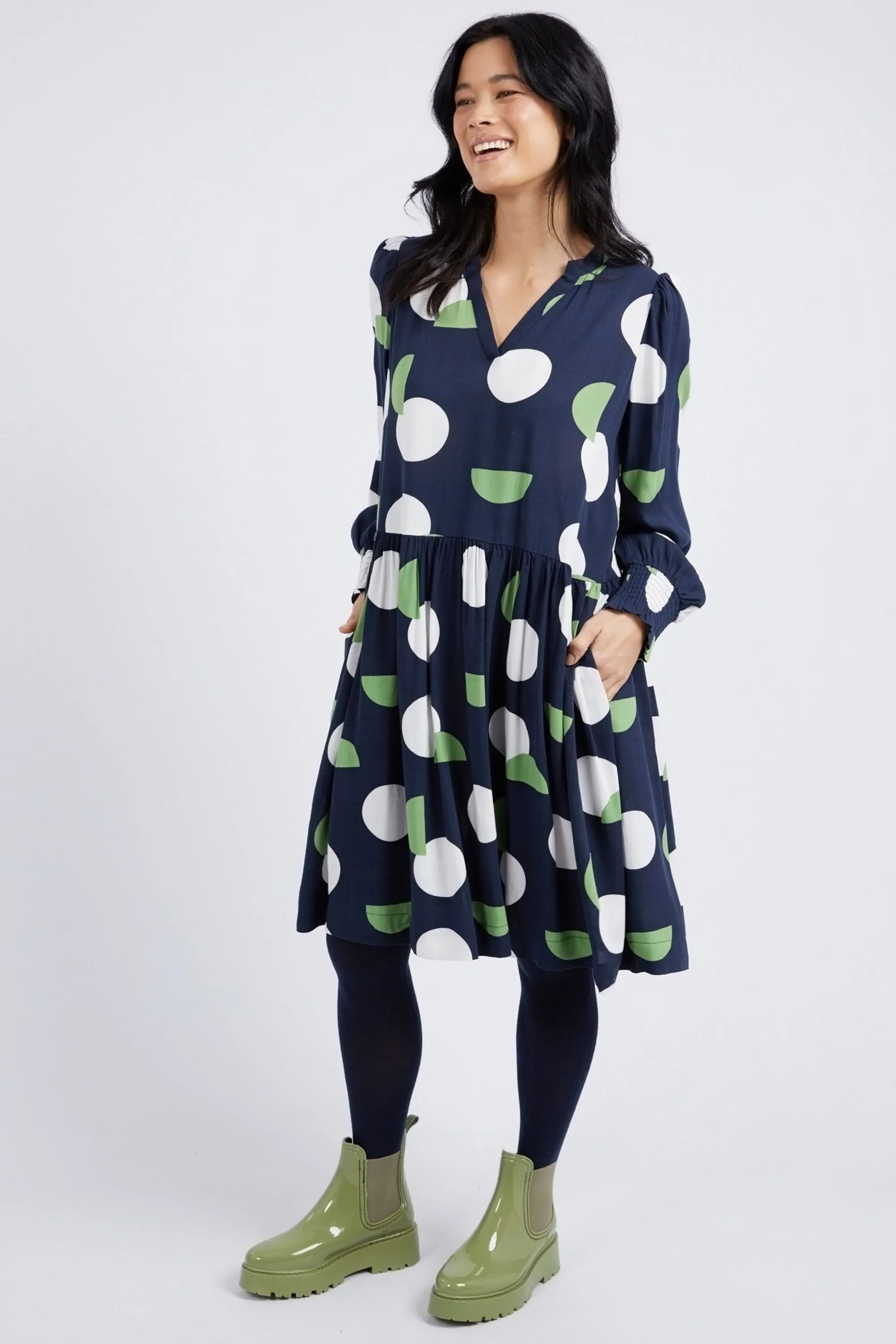 STORMY SPOT DRESS - 8138036