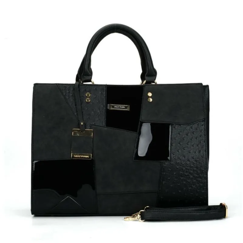 Stylish Large Capacity Handbag Set for Women in Contrasting Styles