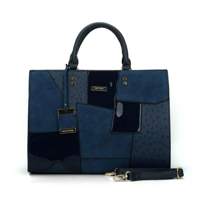 Stylish Large Capacity Handbag Set for Women in Contrasting Styles