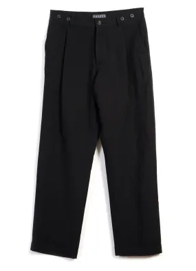 SUNE | Pleated Wide Cut Trousers | Black