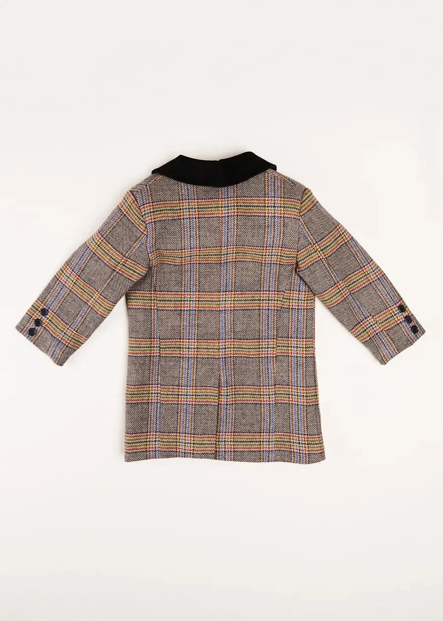 Sutherland Check Tailored Coat in Green (4-10yrs)