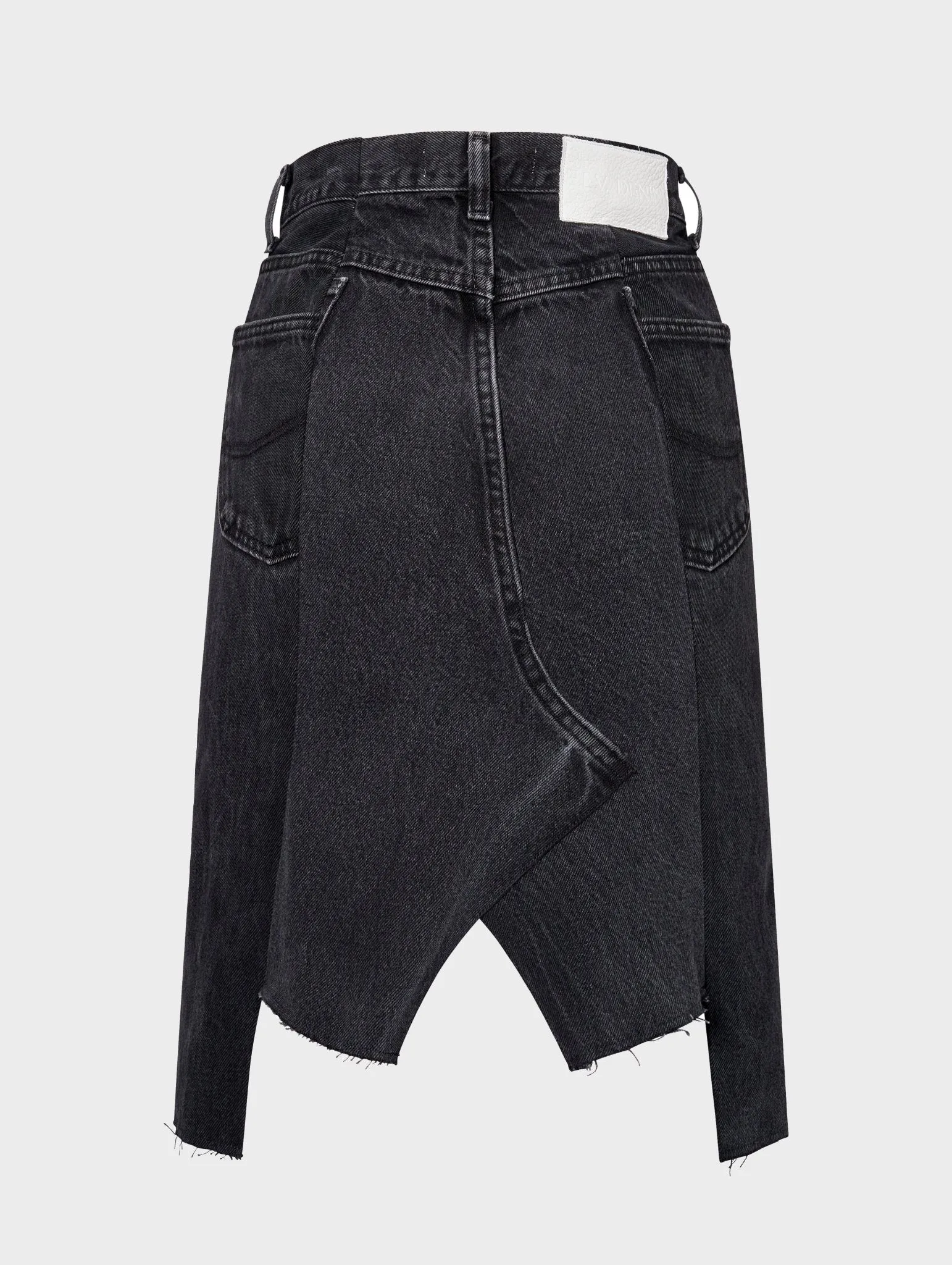 The Denim Skirt Charcoal Grey