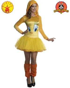 TWEETY HOODED TUTU DRESS, ADULT