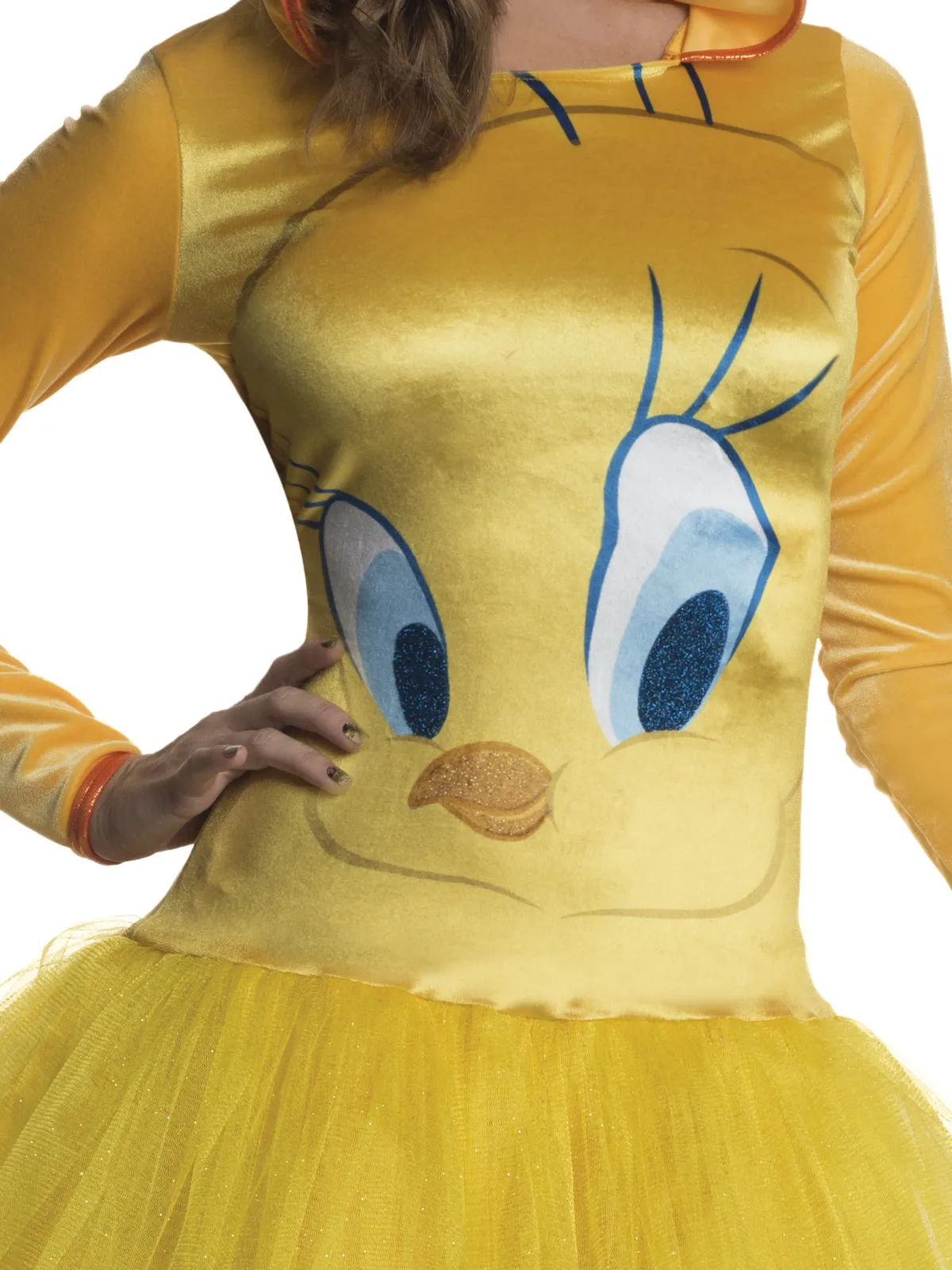 TWEETY HOODED TUTU DRESS, ADULT