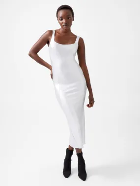 Vista Ribbed Foil Coated Midi Dress