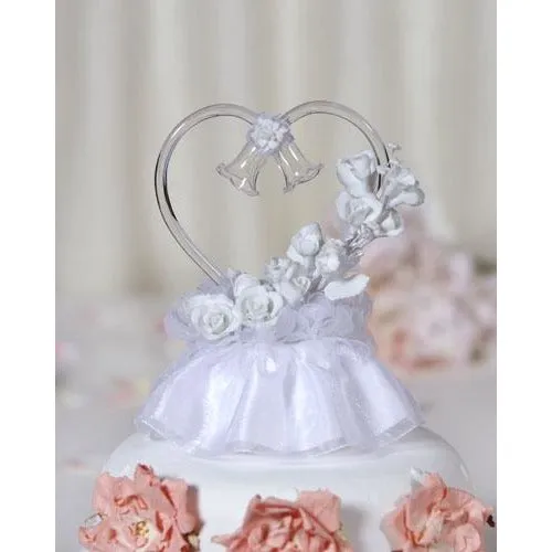 White Porcelain Rose Cake Topper