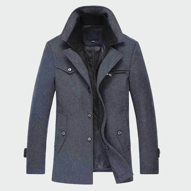 Winter Men's Thick Coats Slim Fit Jackets Mens Casual Warm Outerwear Jacket