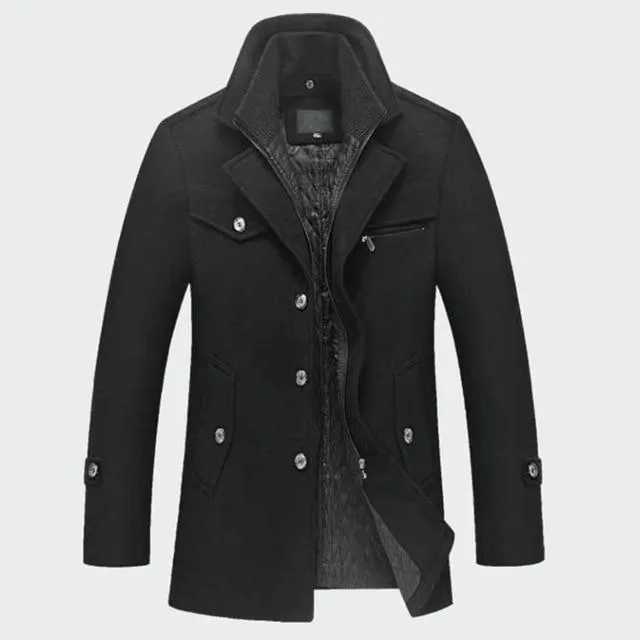 Winter Men's Thick Coats Slim Fit Jackets Mens Casual Warm Outerwear Jacket