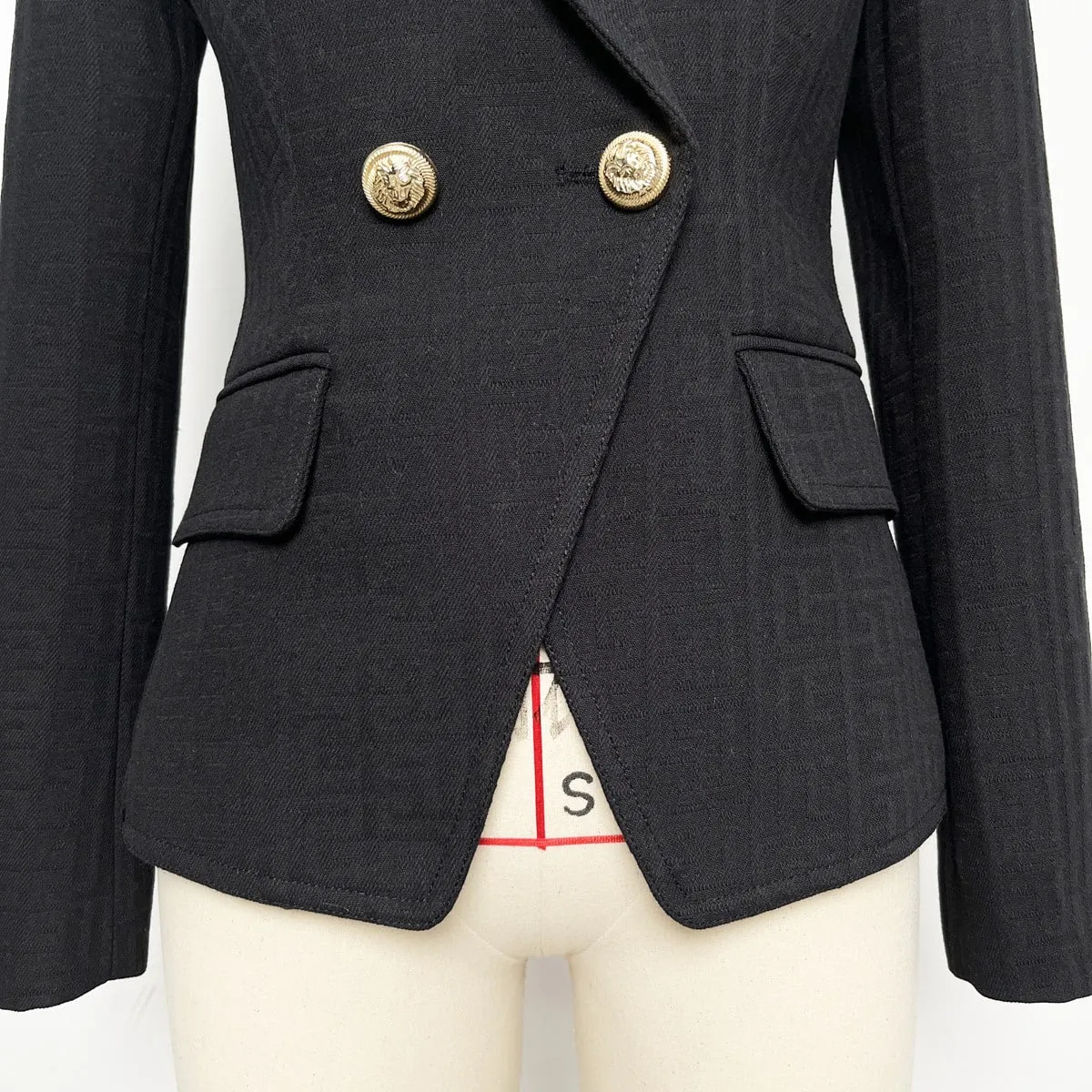 Women Double-breasted cotton blazer