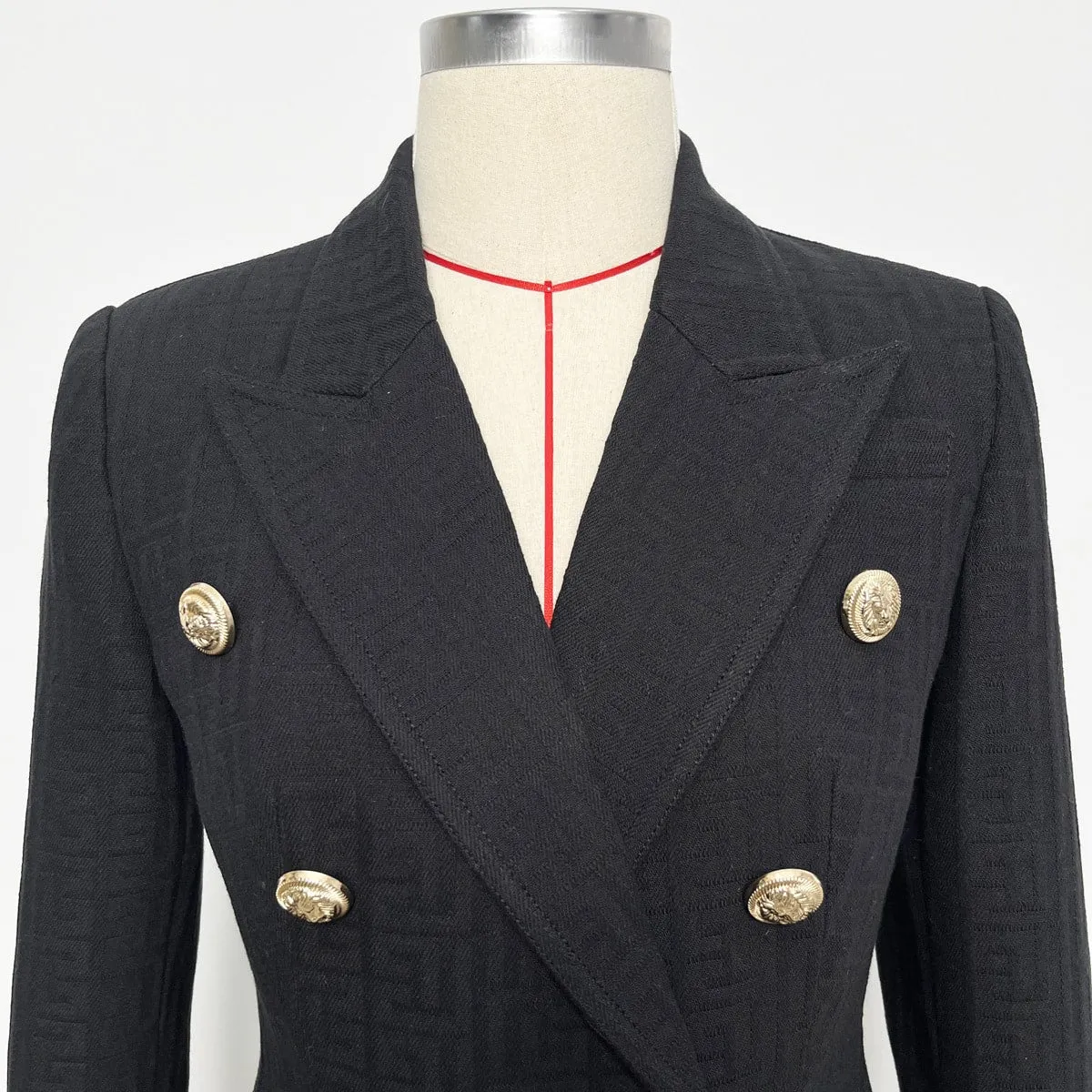 Women Double-breasted cotton blazer